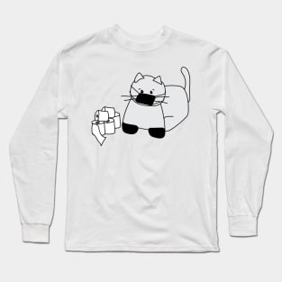 Corona Cat Black Long Sleeve T-Shirt